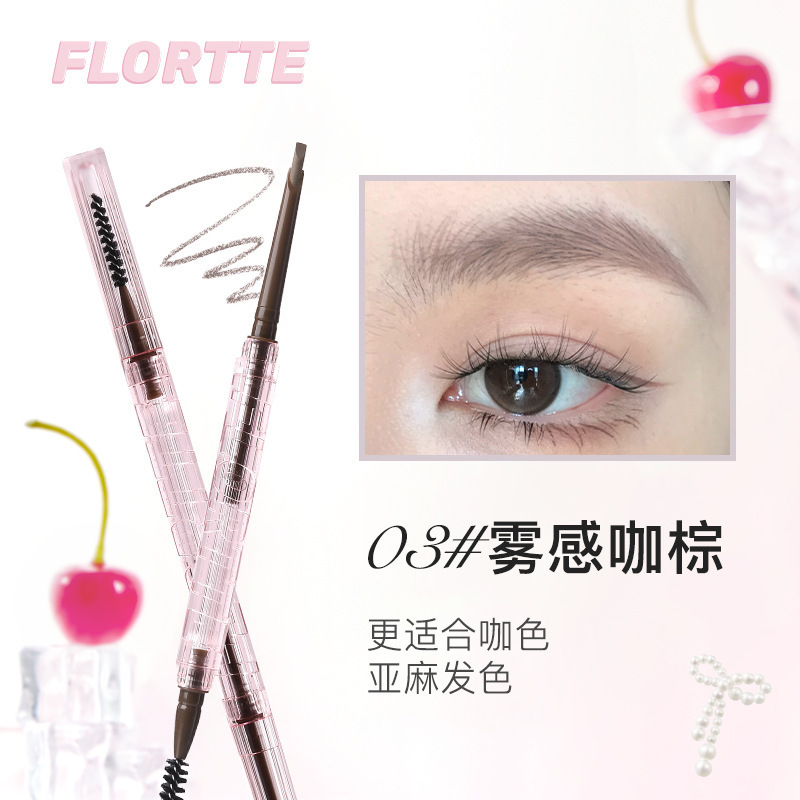 FLORTTE/フラワー ロリア 双頭極細アイブロウペンシル ムード研究所アイブロウペンシル パウダー 立体スモールマチェーテ アイブロウチョーク|undefined