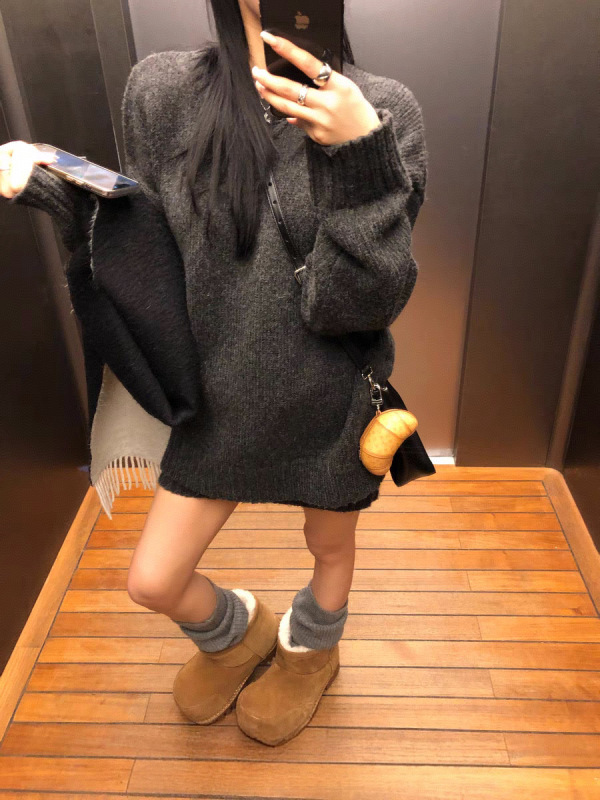 SUNONEON 休闲针织套装女秋冬慵懒宽松毛衣显瘦半身裙一整套穿搭|undefined