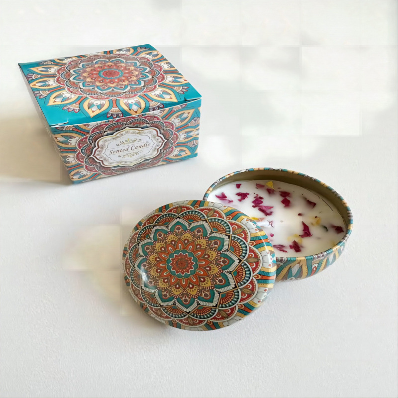 ¿Cara de soja transfronteriza con cera seca de flores? Regalos de cumpleaños de boda flores de flores de vela aromática