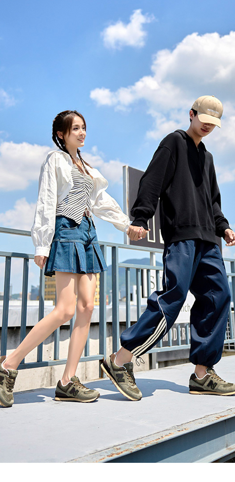 Giày sneaker nữ chạy bộ mesh thoáng mát phong cách Balance 574 — P574 Ngôi Sao Xám Trắng chi tiết 3