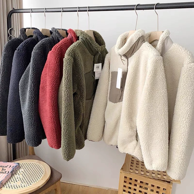 Флисовая куртка унисекс с длинным рукавом и воротником-стойкой, теплая флисовая куртка 429188, повседневный стиль, свободный крой