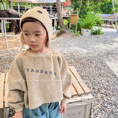 2024 Spring Kids' Clothing New Children's Spring Outfit Korean Style Corduroy Sweatshirt Shirt for Girls and Boys 122583