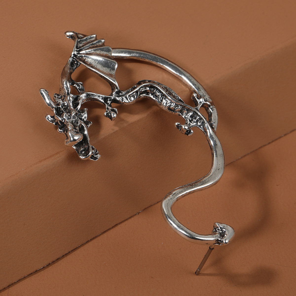 Orecchini gotici retrò con ali da elfo, clip per le orecchie per le donne, stile dark, stile punk, orecchini da diavolo, orecchini a forma di drago, ganci per le orecchie_voghion.com