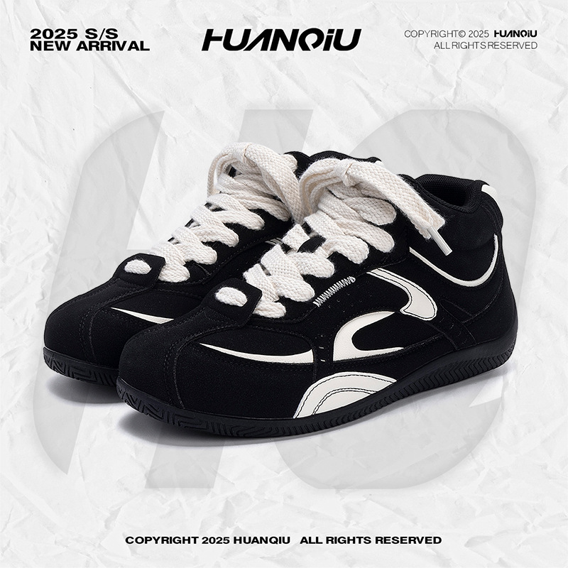 Universal High-Top Men's Training Shoes Zhq3930 Autumn Style Chinese Trend Black Men's Shoes Versatile Height-Increasing Casual Trendy Shoes