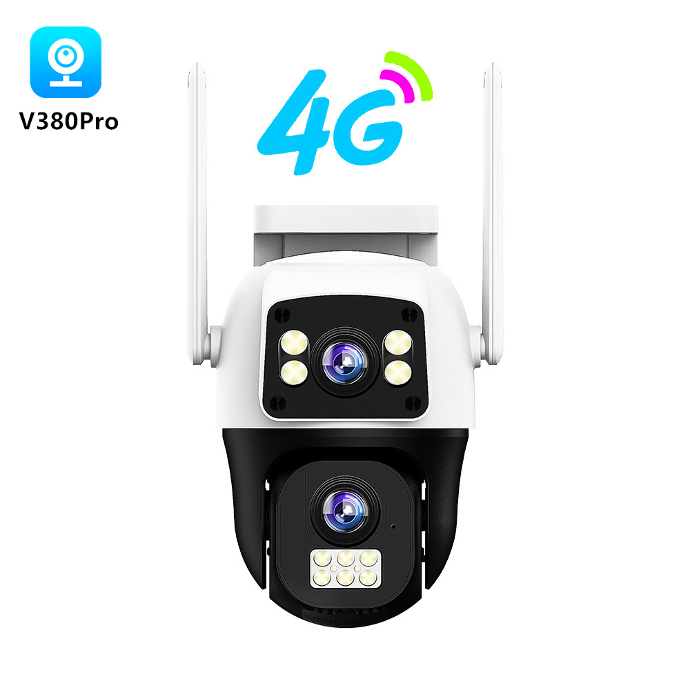 4g Dual-Lens Dual-Screen Monitor Wireless Wifi Camera Mobile Phone Remote 360-Degree High-Definition V380Pro