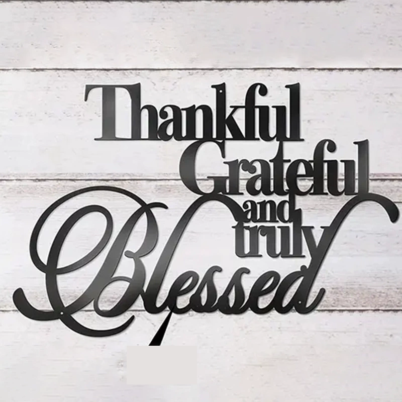 Трансграничный День благодарения железный силуэт алфавит лазерной резки стены декоративные металлические поделки настенная наклейка на стену