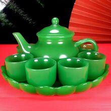 厂家批发琉璃玉石酒杯茶杯茶壶茶盘套装泡茶功夫茶具