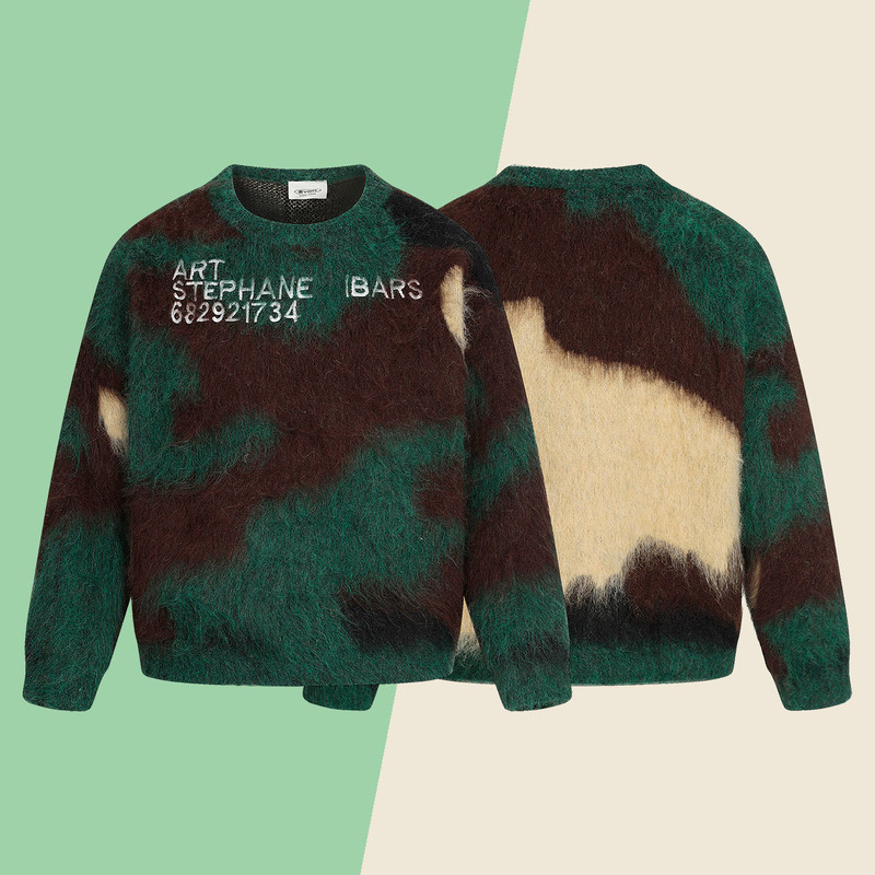 Jumper Knit Sweater Trendy Men's and Women's Camouflage Knitwear Loose Lazy Casual Pullover Round Neck Sweater