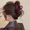 14#Ankola red ribbon hair grip [13cm]