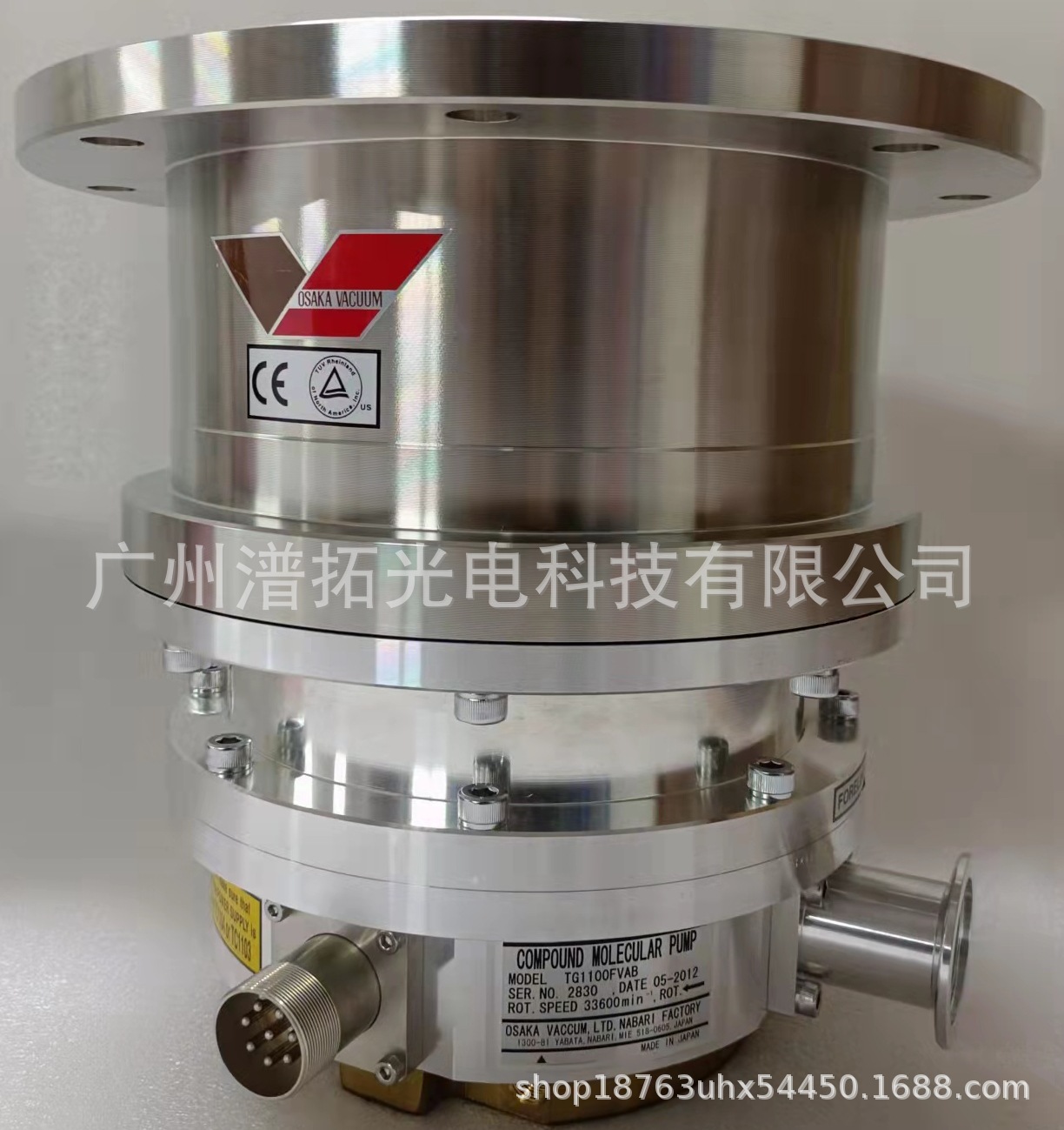 日本大阪真空泵-广州OSAKA TG1100FVAB二手分子泵维修咨询