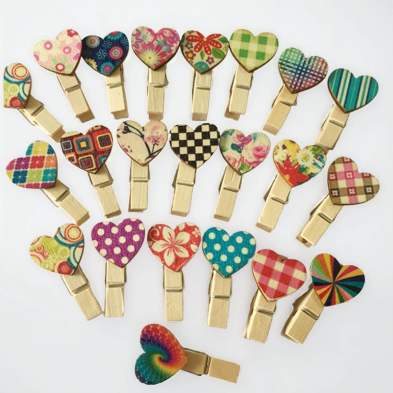 Персик Сердце Основной Цвет 3,5 cm Деревянный Клип | Фото Маленький Деревянный Клип | Свадебные Украшения Деревянный Клип | Фото Деревянный Клип