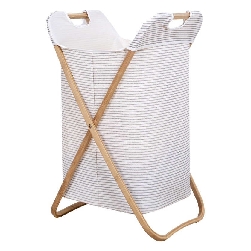 Cesta de lavandería cesta de lavandería plegable Almacenamiento de bambú ropa sucia cesta de almacenamiento casa dormitorio ins cesta de almacenamiento Nórdico