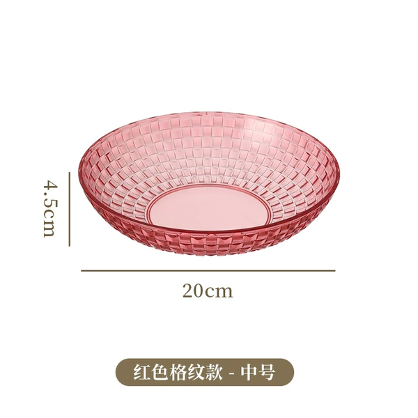 Red-checkered fruit plate medium