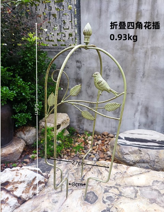 접는 4 코너 꽃 삽입 녹색