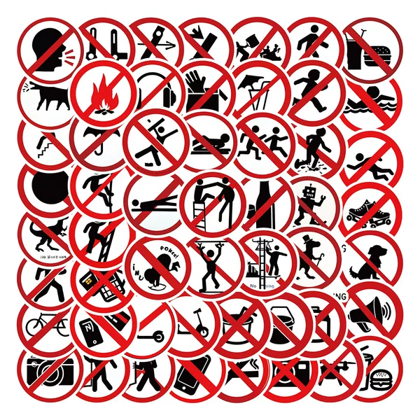Cross-Border 54 Funny Warning Signs, Stickers, Spoof Graffiti Stickers, Trolley Case Car Stickers, Waterproof