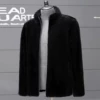 Black stand -up collar