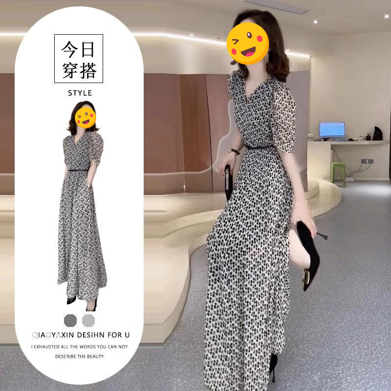 2025 New Summer Style High-End Slimming Look Unique Super Good-Looking Elegant Elegant Intellectual Retro Floral Dress 2025 New Summer Style High-End Slimming Look Unique Super Good-Looking Elegant Elegant Intellectual Retro Floral Dress