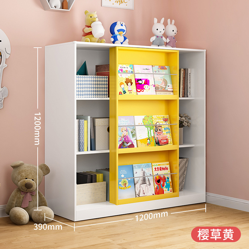 De los niños de baja estantería carril de deslizamiento de acero del hogar caja de imagen gabinete de almacenamiento piso hierro juguete gabinete de almacenamiento