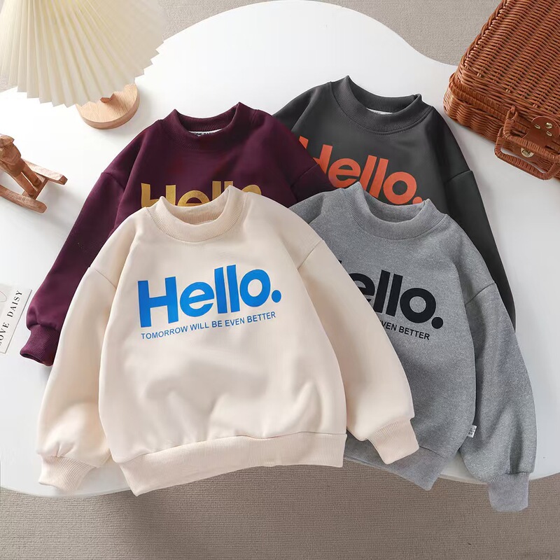 Children's Autumn Sweatshirt New Style Round Neck Korean Style Loose Sports Long-Sleeved Tops Boys and Girls Clothes for Small and Medium-Sized Children Children's Autumn Sweatshirt New Style Round Neck Korean Style Loose Sports Long-Sleeved Tops Boys and Girls Clothes for Small and Medium-Sized Children