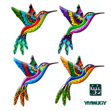 新款亚马逊铁艺大蜂鸟家居挂件装饰品五金工艺品金属制品