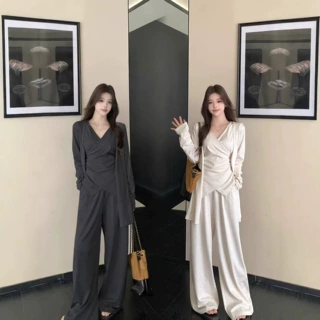 2026年大码胖mm显瘦套装吊带外披长裤休闲三件套女春夏穿搭一整套