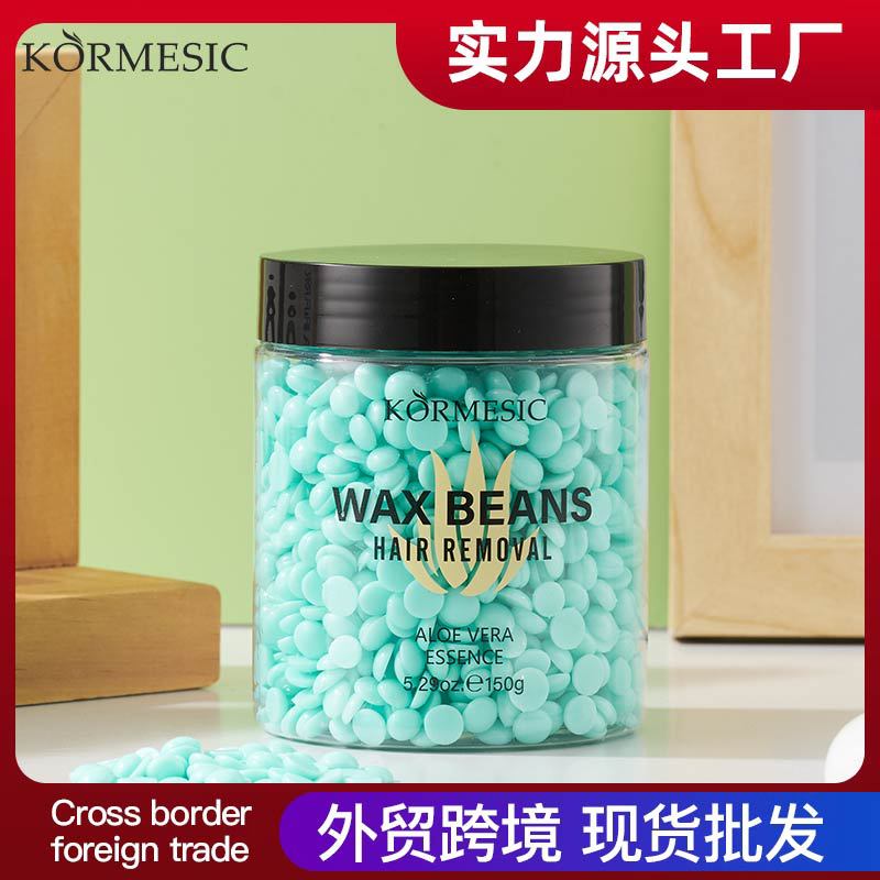 KORMESIC enlatado aloe vera depilación cera de soja depilación cera de abejas comercio exterior transfronterizo al por mayor