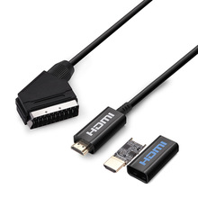 HDMI to Scart 转接线 HDMI 转扫把头转接线带PCB 支持1080P