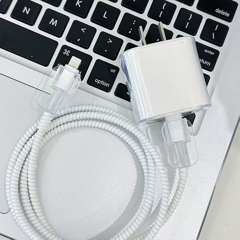 Защитный чехол Wave Line для зарядного устройства Apple 16, защита от повреждений кабеля, защита от перегибов для кабеля передачи данных, предотвращает обрыв.