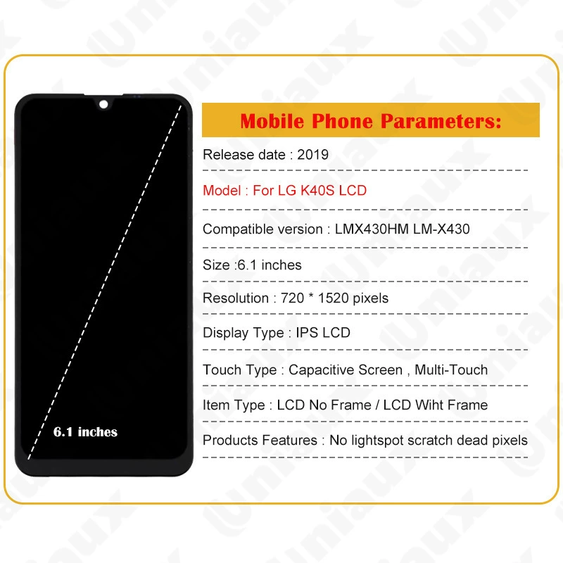 Lg, compatible screen, crystal, mobile phone, LCD display, 40S