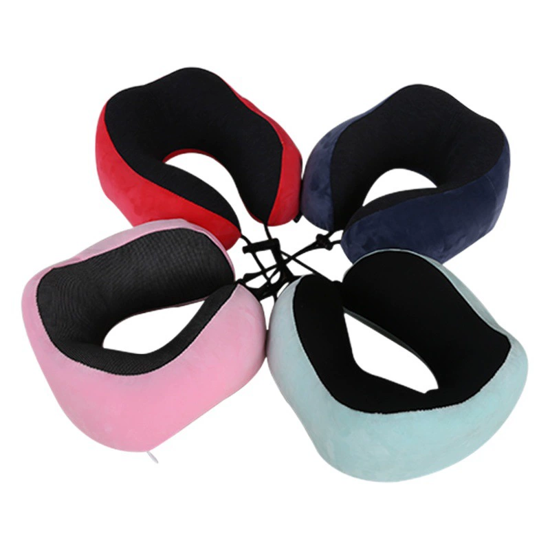 Трансграничные Путешествия хранения U-образная подушка пены памяти шейки матки подушка пены памяти U-образная подушка с логотипом