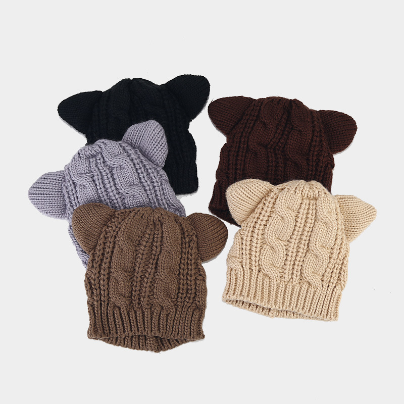 Unisex Basic Lady Solid Color Eaveless Wool Cap display picture 2
