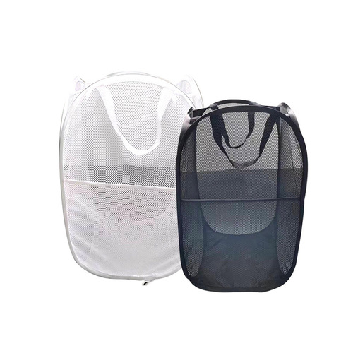 Cross-border dirty laundry basket, foldable laundry basket, household storage basket, mesh storage basket, clothing and toy carry-on storage basket