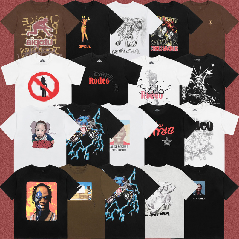 High version TRAVISSCOTT short sleeve 2025 summer new joint limited west coast trend TS same T-shirt