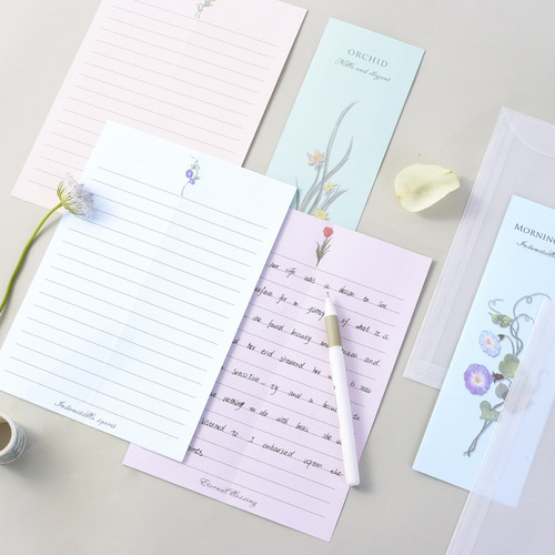 Letter Paper Love Letter Creative Letter Letter Paper Set Simple Girly Fresh Literary Romantic Love Letter Hand-painted Letter Paper
