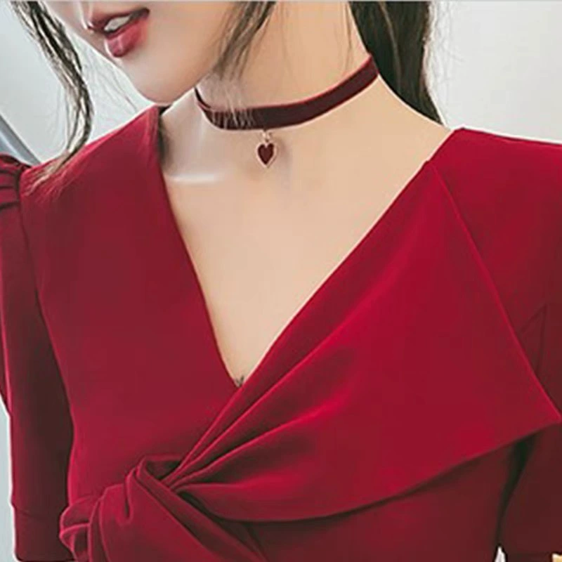 Ожерелье-ошейник burgundy для ключей и сумки, цепочка, аксессуар, европейский стиль