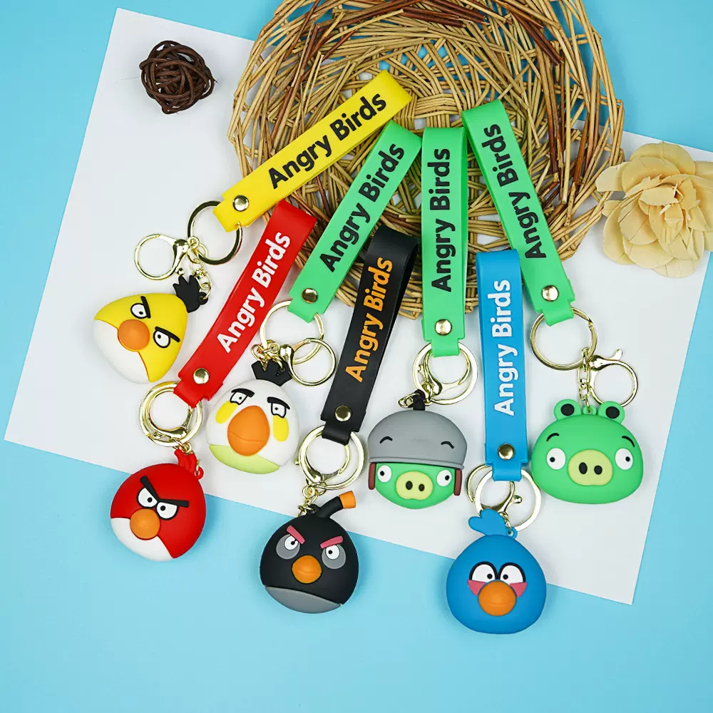 愤怒的小鸟钥匙扣挂件Angry Bird情侣包包汽车钥匙链挂饰礼品