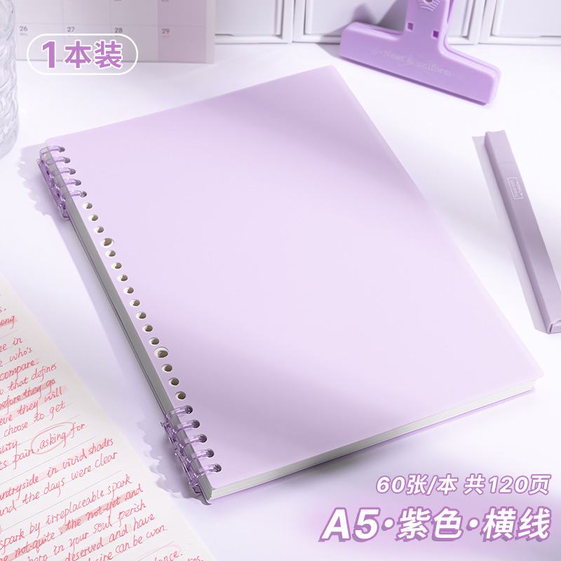 A5 horizontal line · 1 book [Purple] 120 pages in total