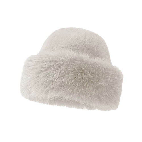 Winter Windproof and Warm Woolen Ear Protection Fisherman Hat for Women, Mimicking sable fur, versatile and stylish with ethnic and nomadic style.