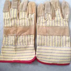 电焊手套耐磨耐高温短款牛皮搬运工作手套劳保防护手套焊工皮手套