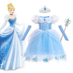 仙度瑞拉公主裙艾莎儿童蓬蓬裙南瓜马车晚礼服小女孩连衣裙