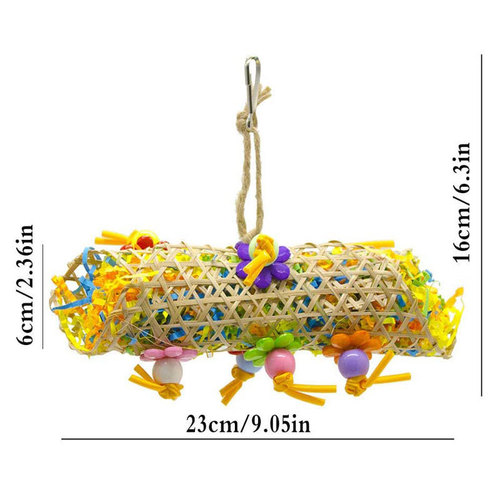 3psc parrot toy chewing shredded paper bird supplies utensils sepak takraw paper shredder bird loofah toy bird toy