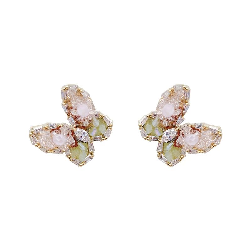 Fresh cute small design earrings, gradient