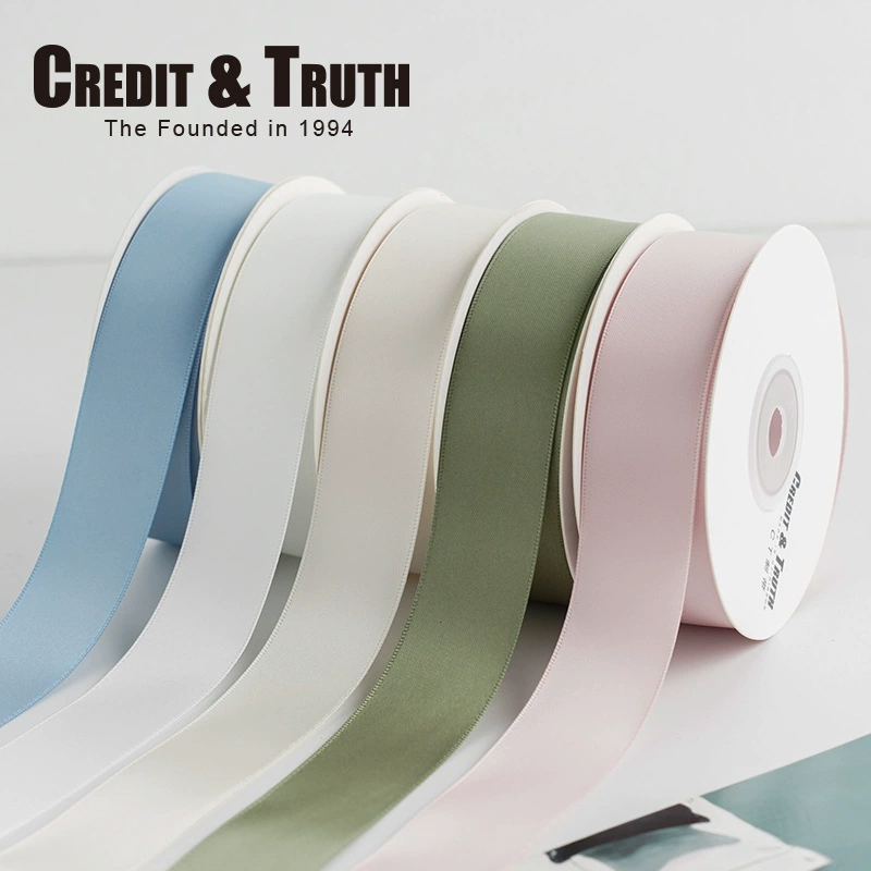 Двусторонняя полиэстеровая лента Xianan 2,5 см, шифрованная, атласная, для свадебной упаковки подарков, декоративная, шелковая