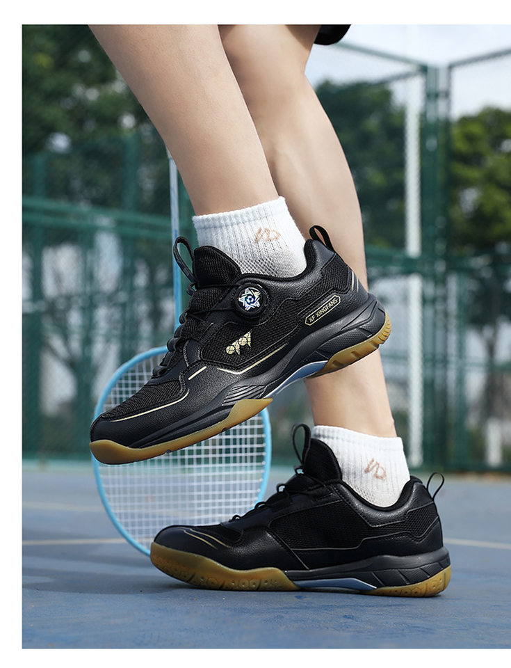 Giày cầu lông chuyên nghiệp unisex thi đấu và tập luyện, chống mài mòn, bám sân, giảm chấn, đế bằng — Bạch Phấn Nguyệt 8213XF, Màu be 8213XF, Phấn mây 8299HLL, Trắng xám 8213XF chi tiết 17