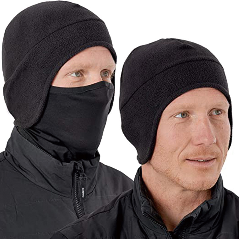 Zimní teplá fleecová čepice, outdoorová cyklistika, lyžování, běh, sportovní maska, chladuvzdorná pokrývka hlavy, podšívka helmy, čepice bez kšiltu_voghion.com