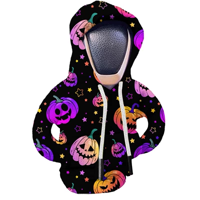 and cute, car gear shift — Sürətlər qutusu və əl tormozu başlıqları - pumpkin