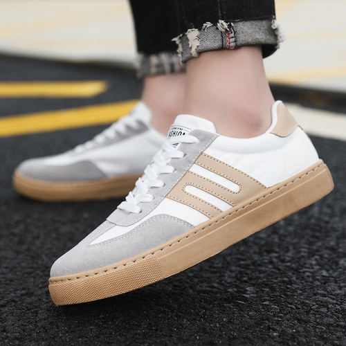  spring extra large size Hong Kong style classic stitching Korean style white shoes men's trendy versatile men's trendy shoes casual sneakers