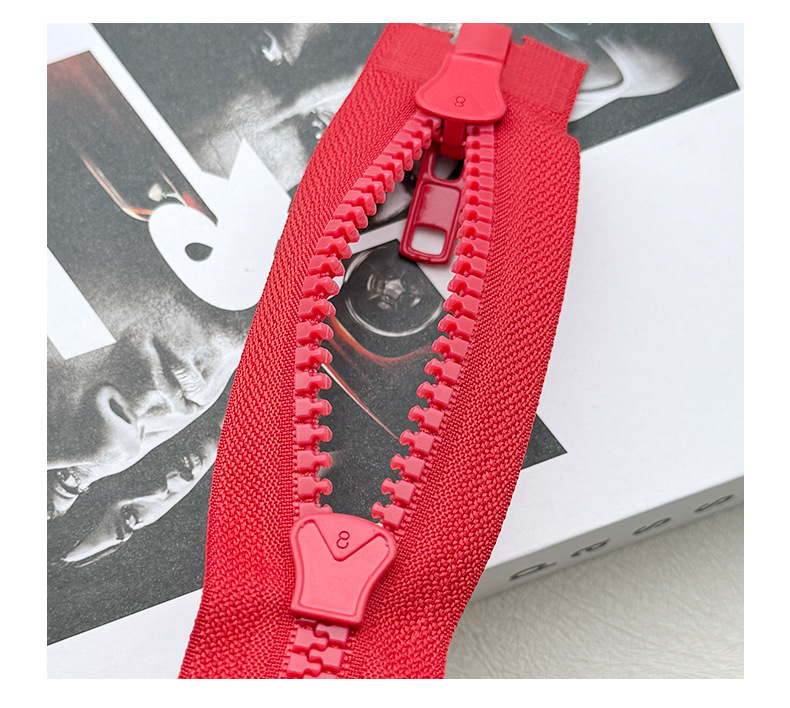 8号树脂双开尾拉链,O型树脂拉链,双头拉链