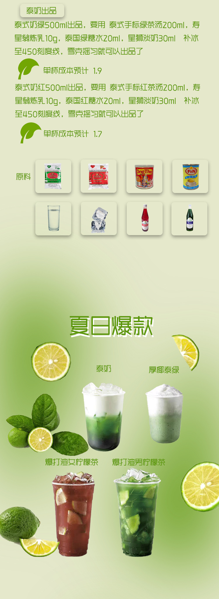 泰国手标红绿茶详情图4