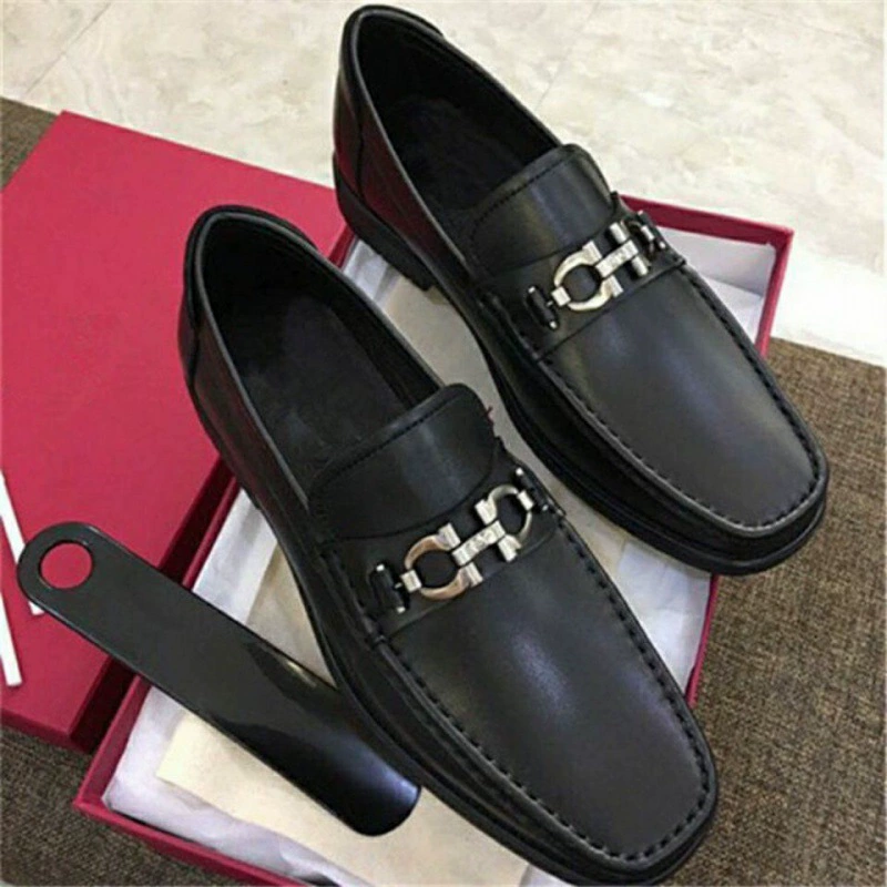 1:1 оригинальная стандартная оригинальная коробка, летняя новая мужская обувь из натуральной кожи, деловая повседневная кожаная обувь, мужские туфли без шнуровки на толстой подошве, увеличивающие рост, большие размеры